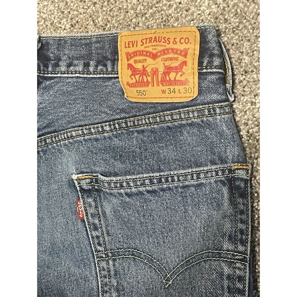 Levi's 550 Men's Relaxed Fit Jeans Dark Stonewash Blue (00550-4886)